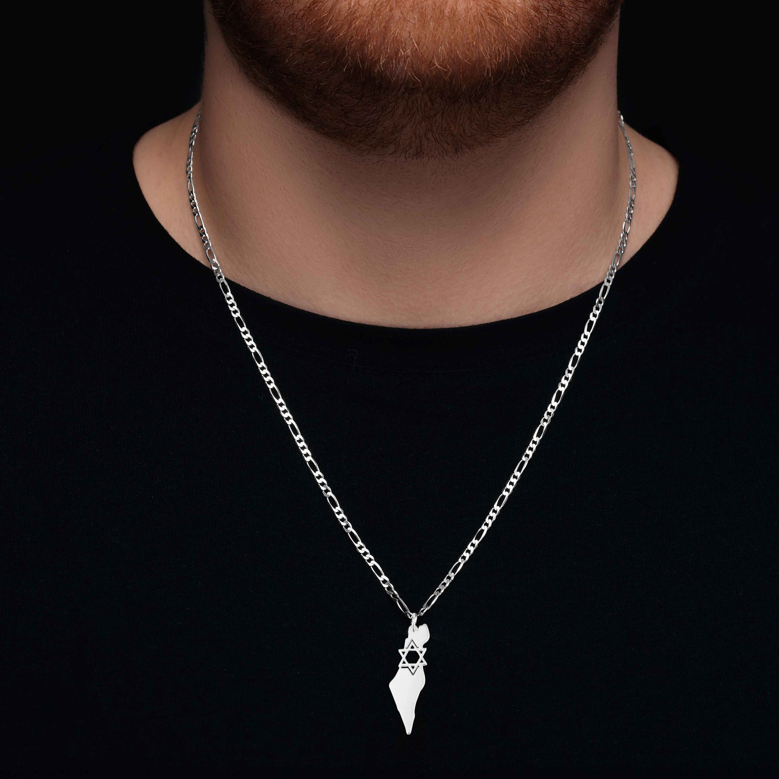 Israel Necklace With Star Of David