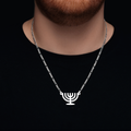 Jewish Menorah Necklace