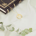Star Of David & Birthstone Name Necklace