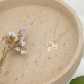 Hebrew Name Necklace With Birthstones - Heart Pendant
