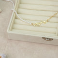 Hebrew Name Necklace - Pearls & Links Edition