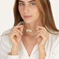Hebrew Name Necklace - Double Bar