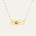Hebrew Name Necklace - Double Bar