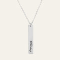Hebrew Name Necklace - Solid Vertical Bar