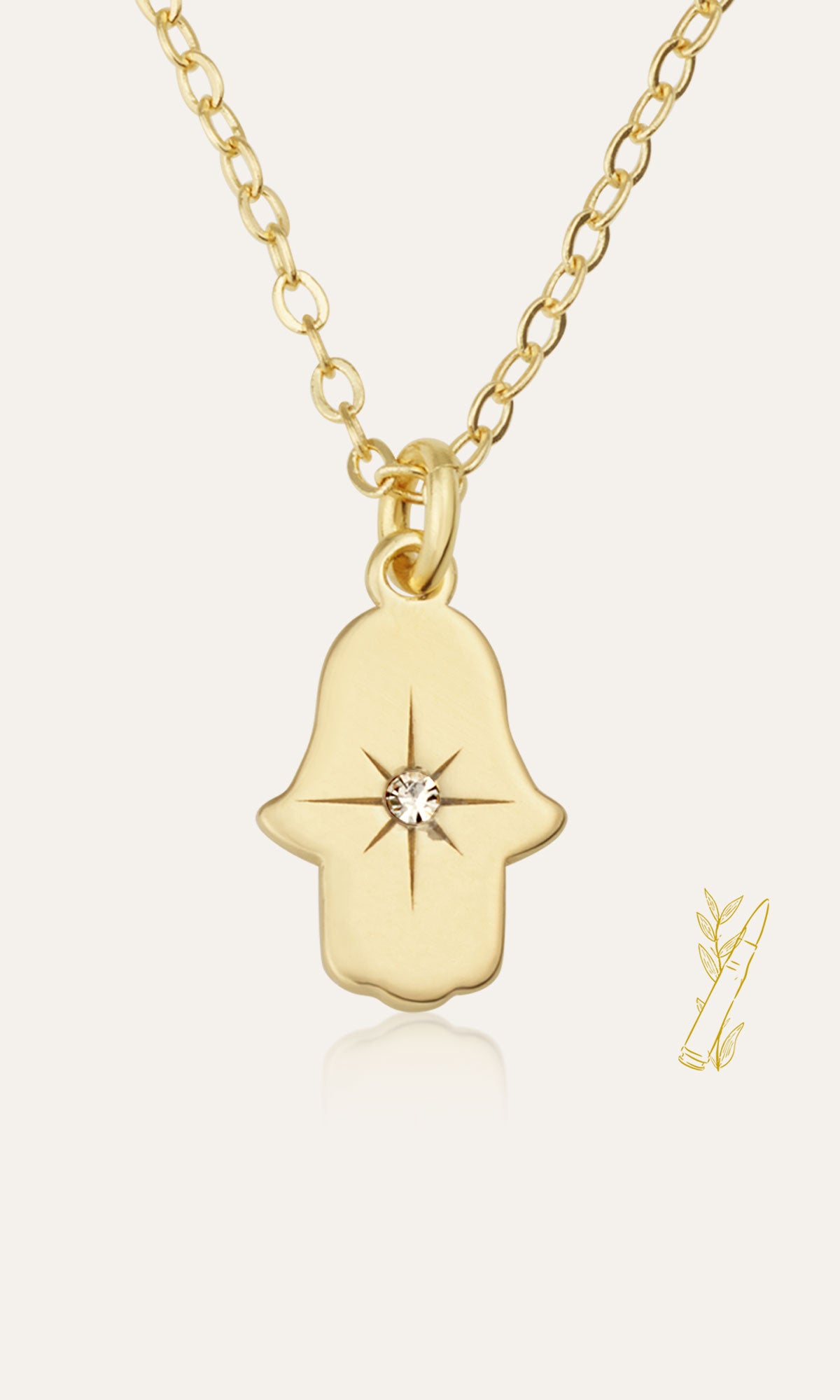 Hamsa Necklace - Shells of Hope Collection | Minimalist Edition