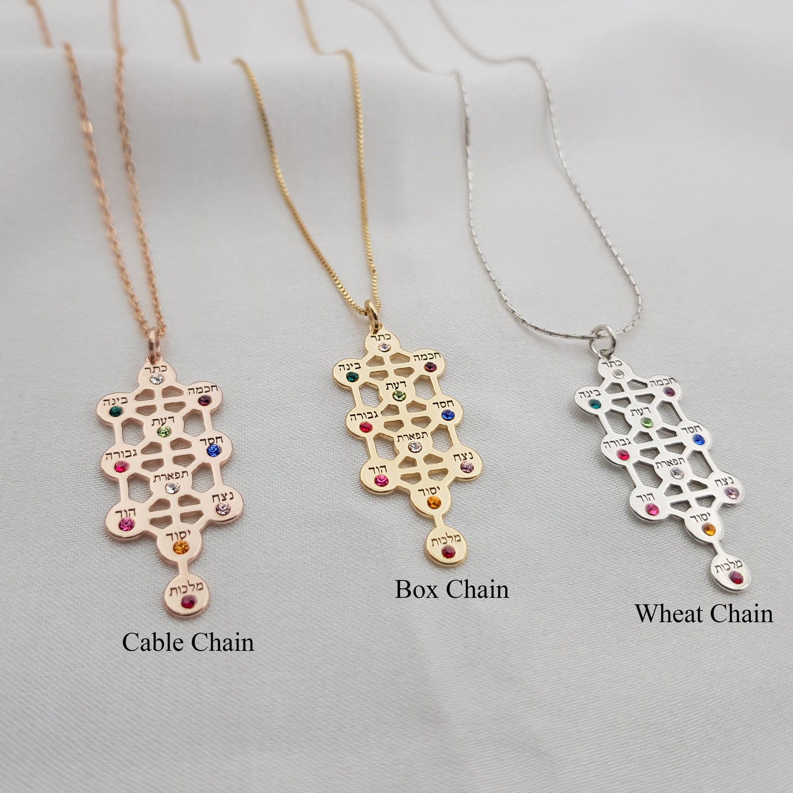 Kabbalah Necklace - Stones Edition