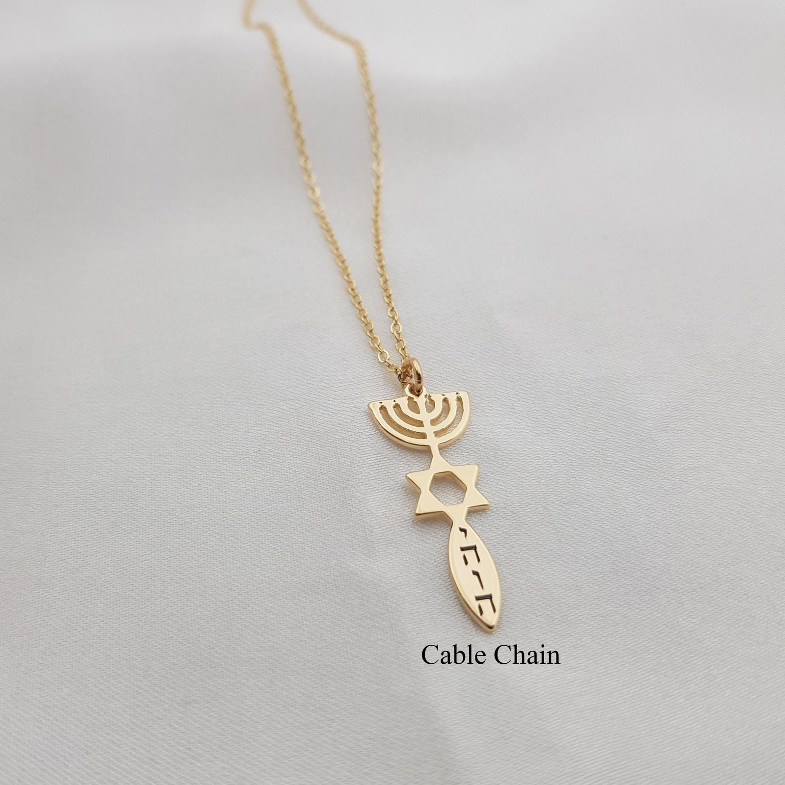 Star of David Necklace - Sacred Menorah
