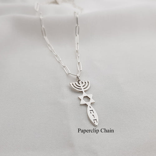 Star of David Necklace - Sacred Menorah
