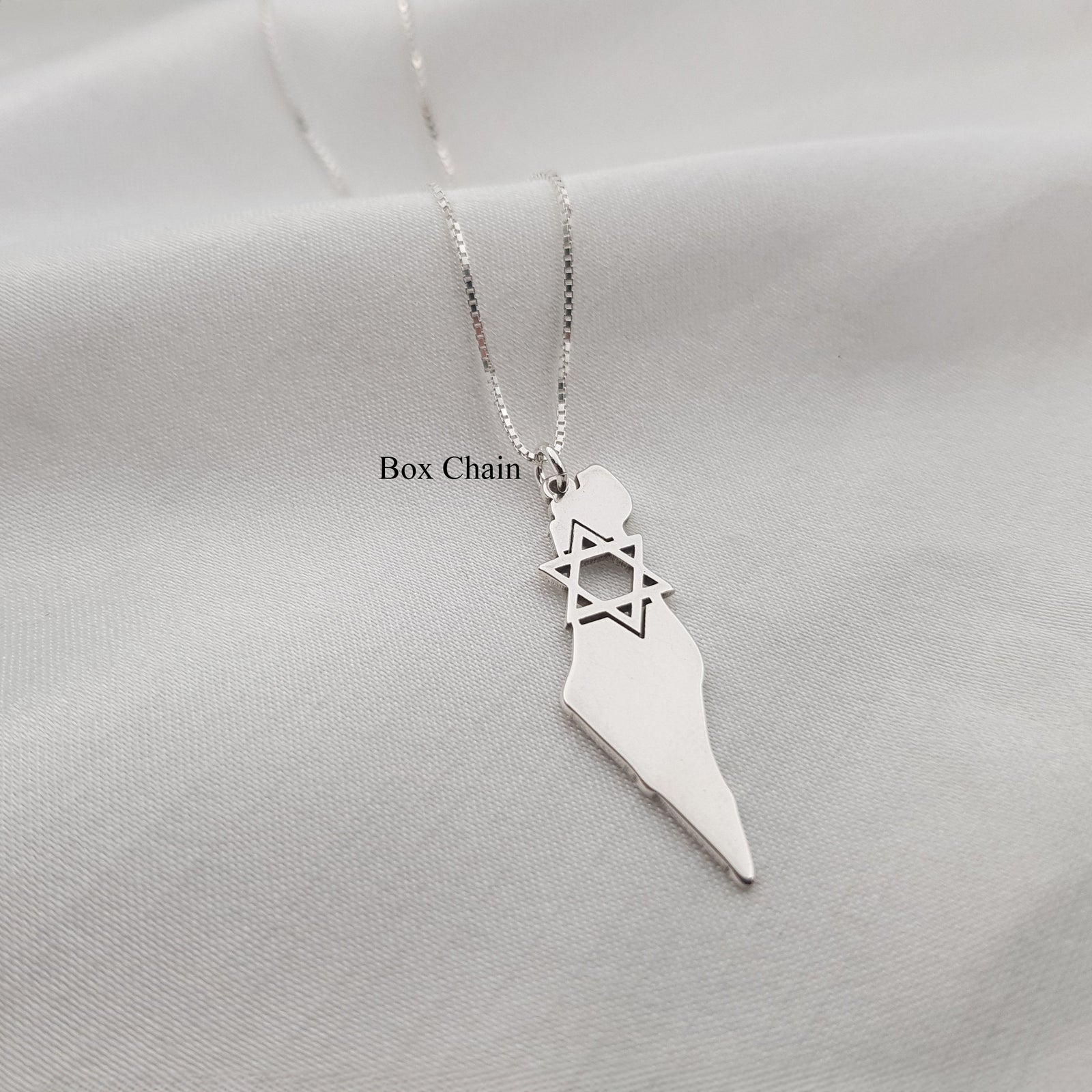 Israel Necklace With Star Of David