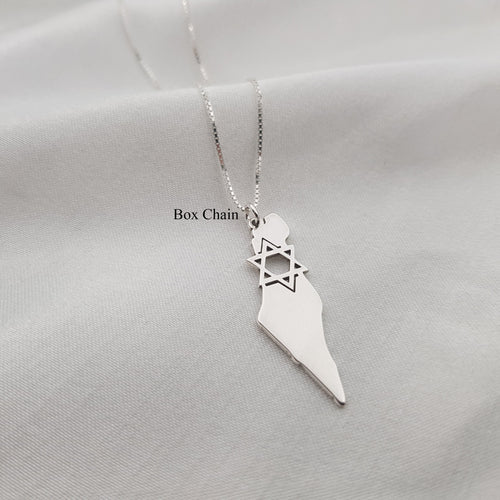 Israel Necklace With Star Of David
