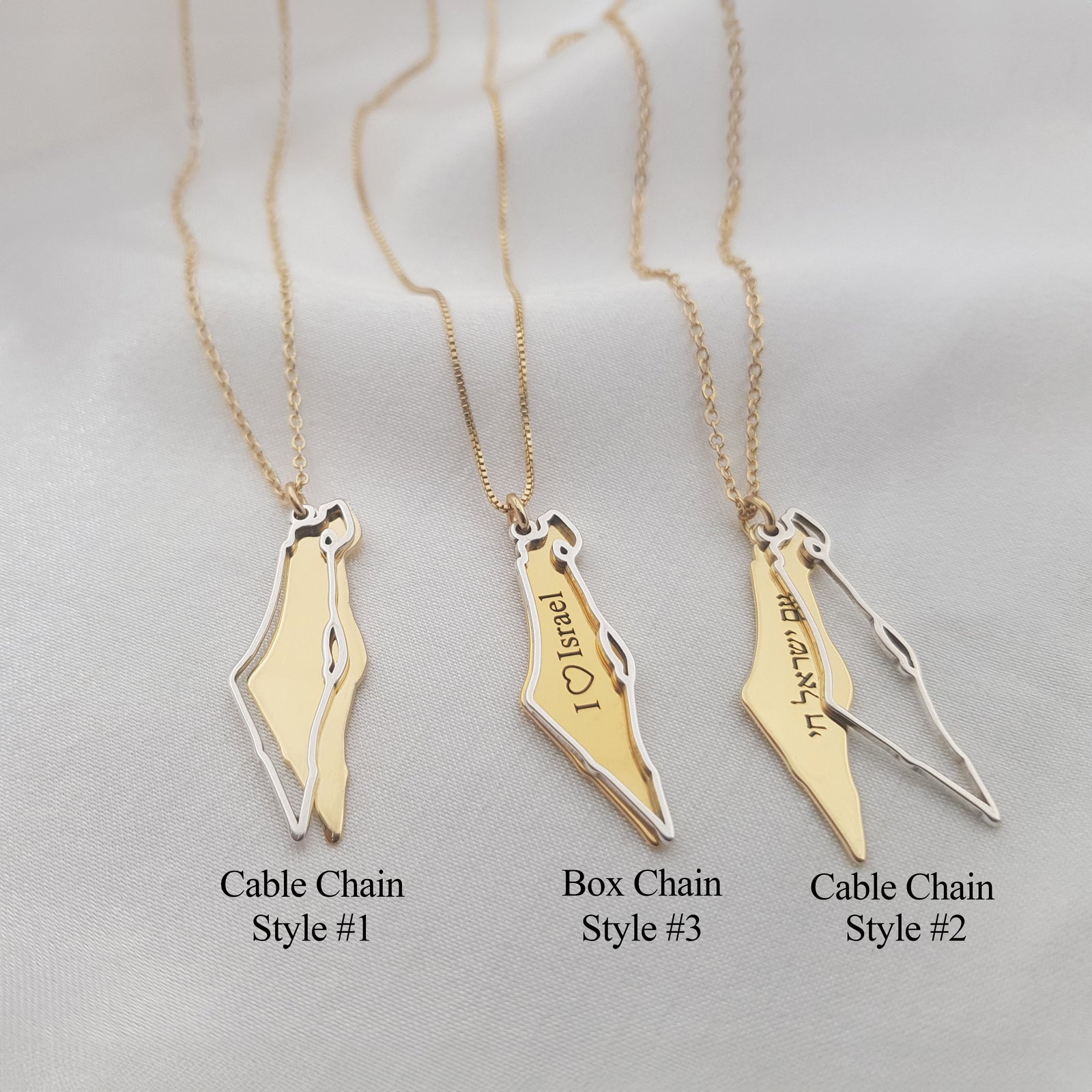 Israel Necklace - Double Pendant Edition