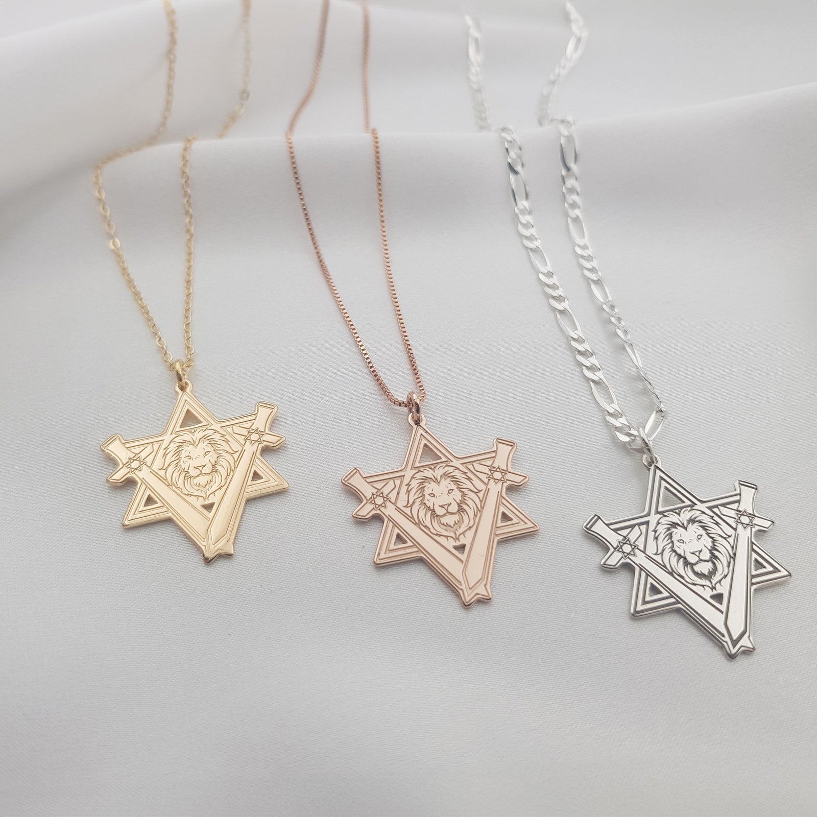Star of David Necklace - Rising Lion