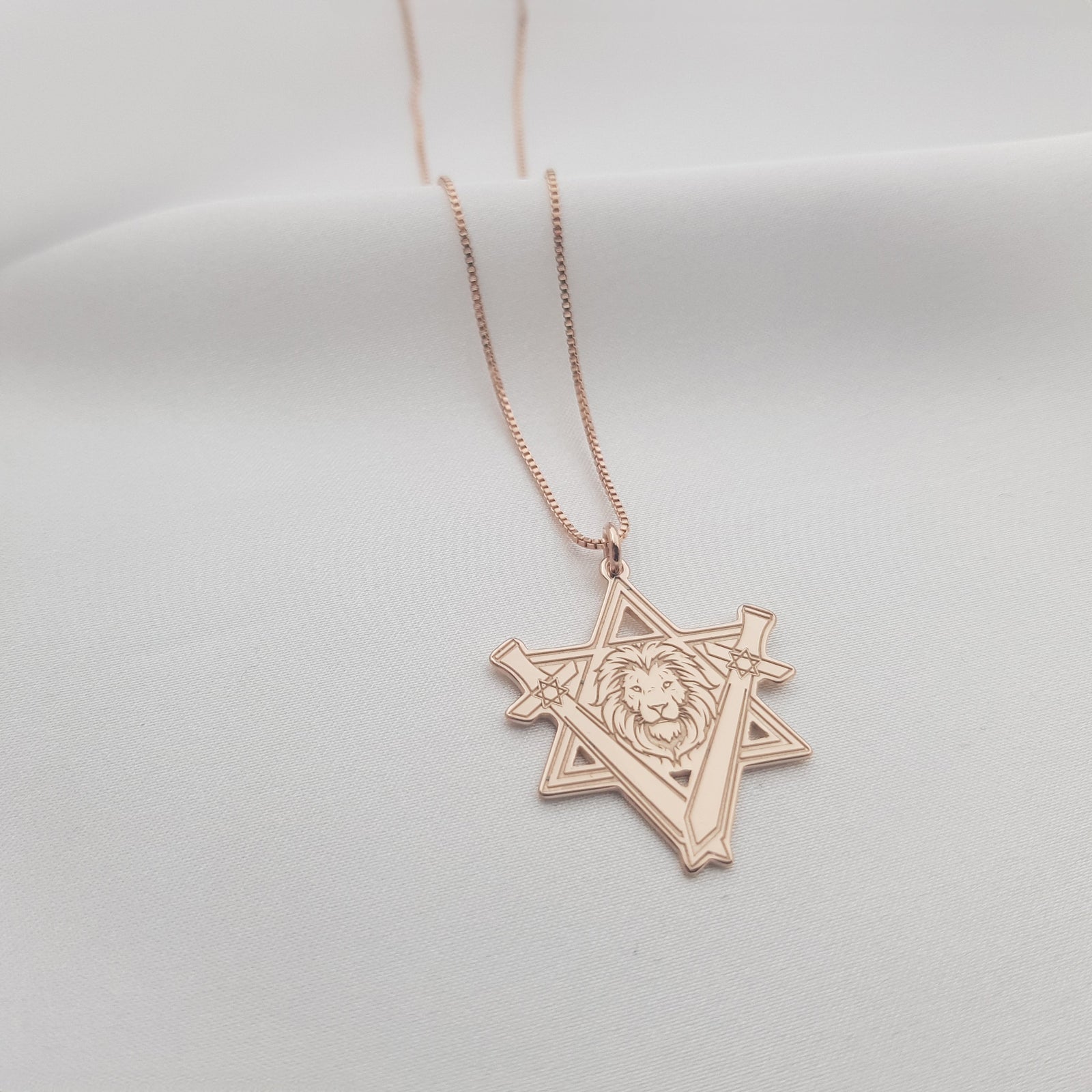Star of David Necklace - Rising Lion