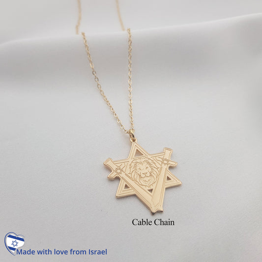 Star of David Necklace - Rising Lion