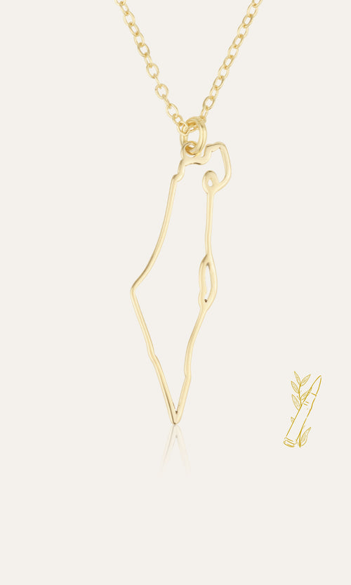 Map of Israel Necklace - Shells of Hope | Outline Edition