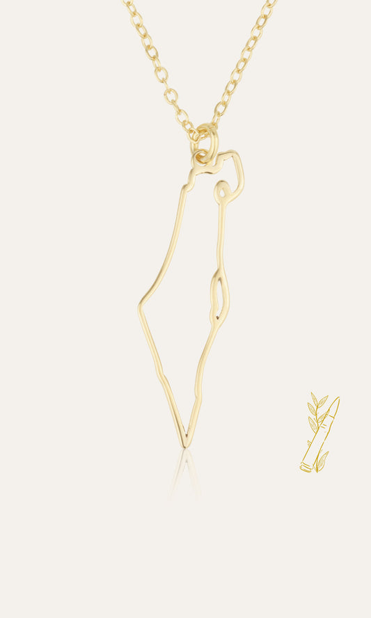 Map of Israel Necklace - Shells of Hope | Outline Edition