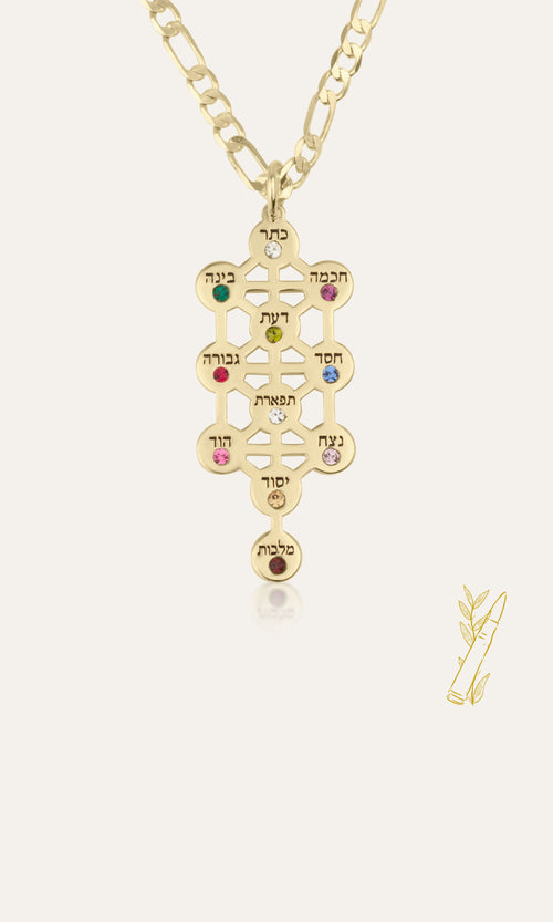 Kabbalah Necklace - Shells of Hope Collection | Stones Edition