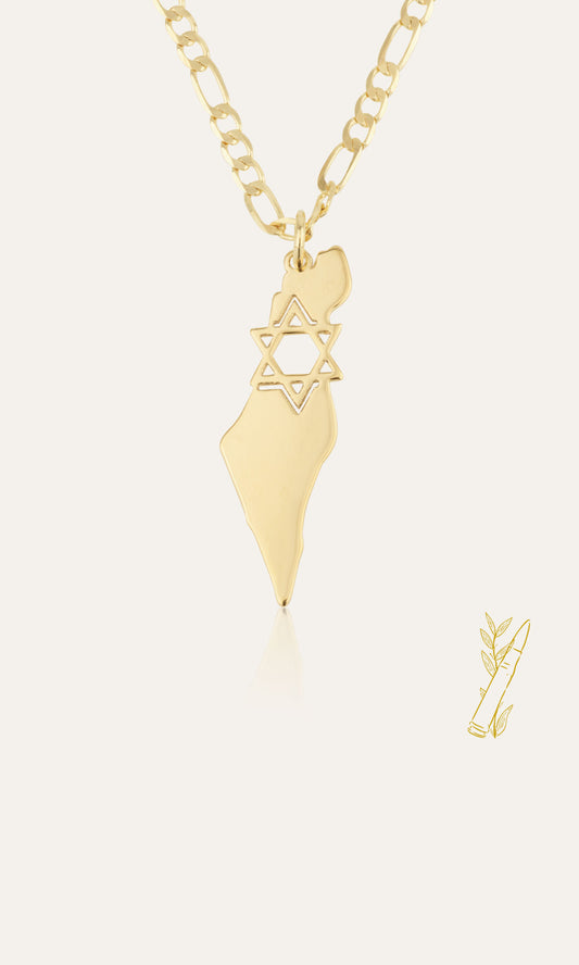 Israel Necklace With Star Of David - Shells of Hope Collection