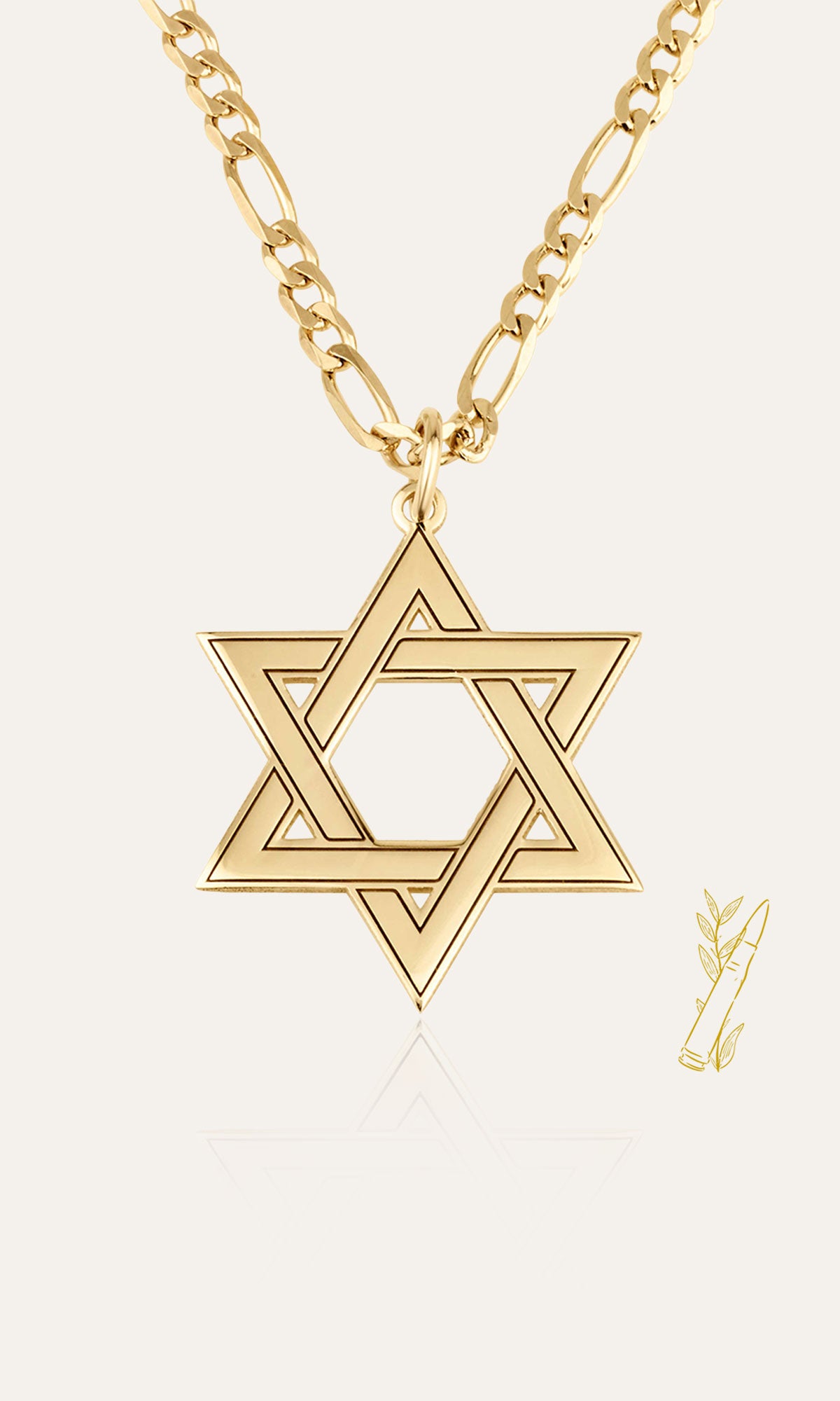 Star of David Necklace For Men - Shells of Hope Collection