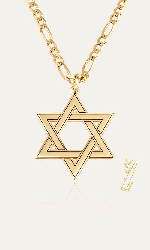 Star of David Necklace For Men - Shells of Hope Collection