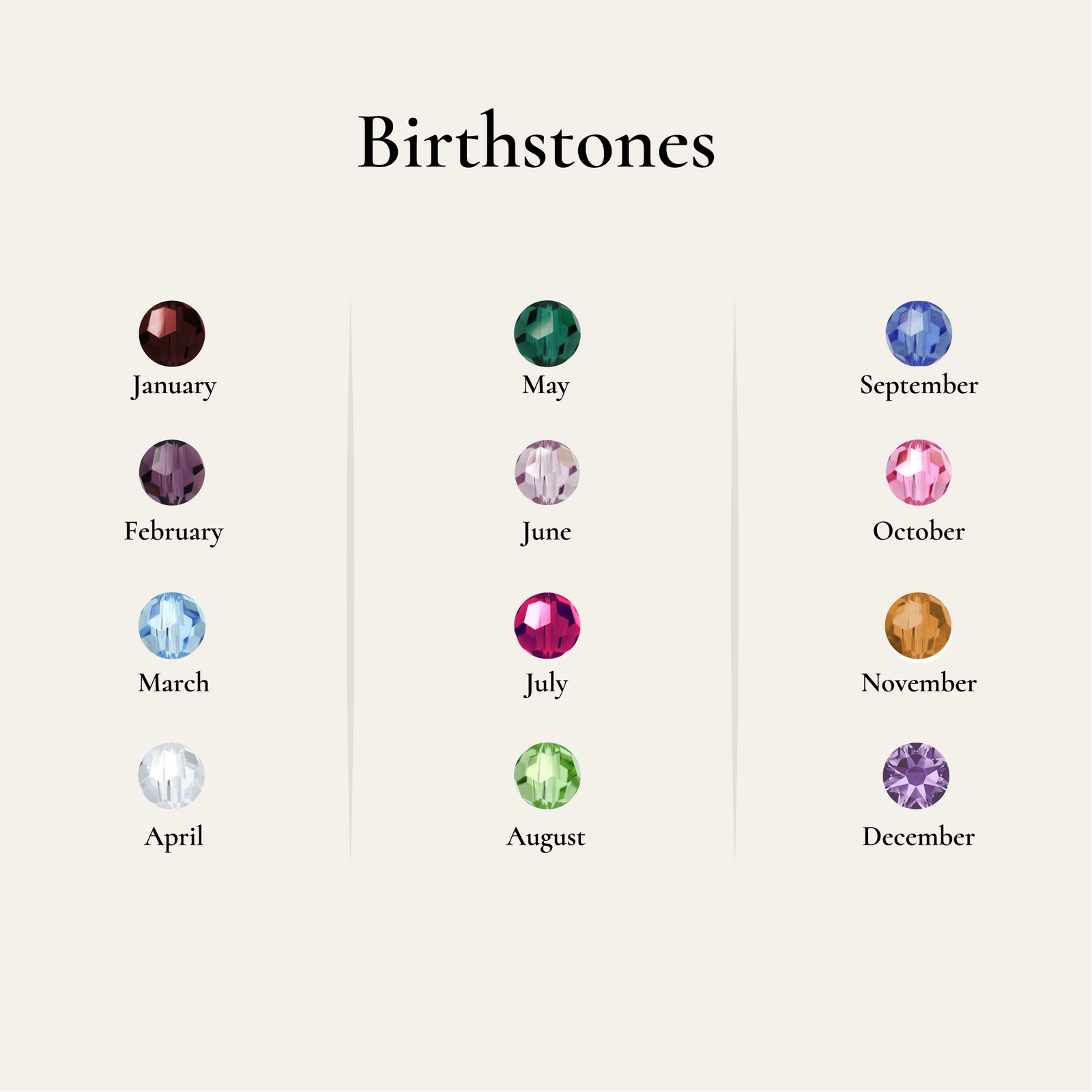 Hebrew Name Necklace with Birthstone