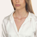 Star Of David & Birthstone Name Necklace