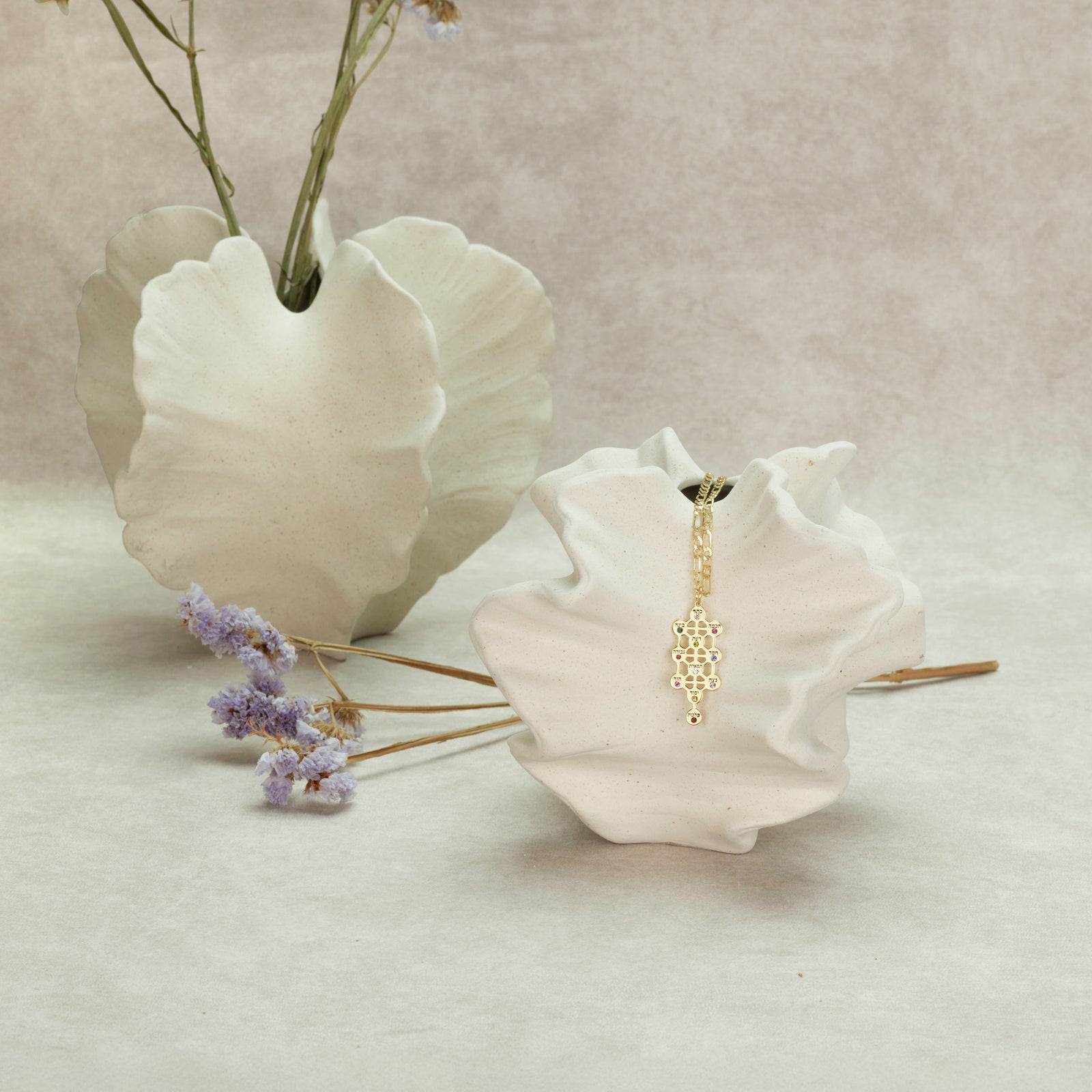 Kabbalah Necklace - Shells of Hope Collection | Stones Edition