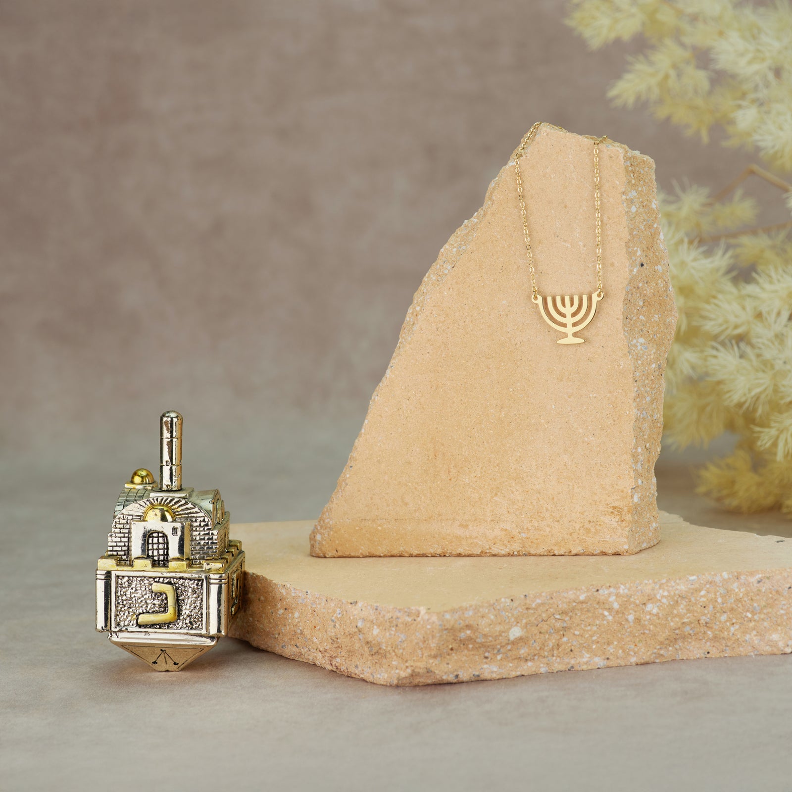 Jewish Menorah Necklace