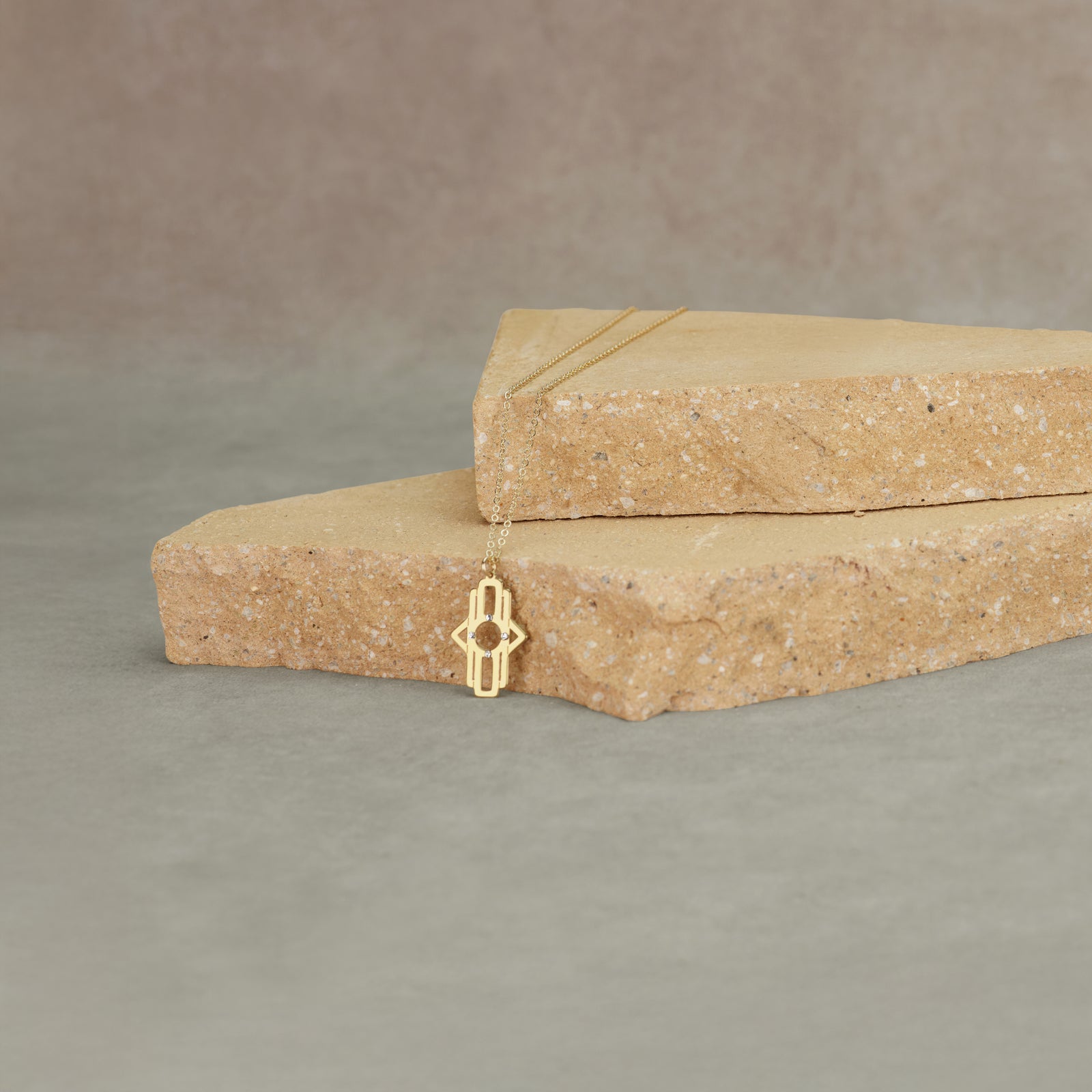 Hamsa Necklace - Shells of Hope Collection | Diamonds Edition