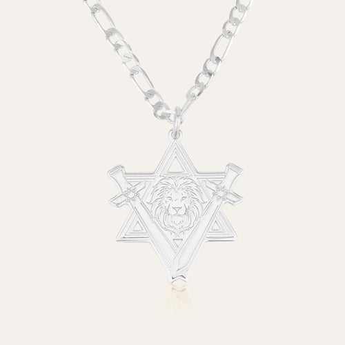 Star of David Necklace - Rising Lion