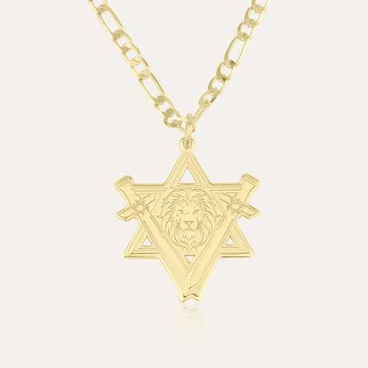 Star of David Necklace - Rising Lion