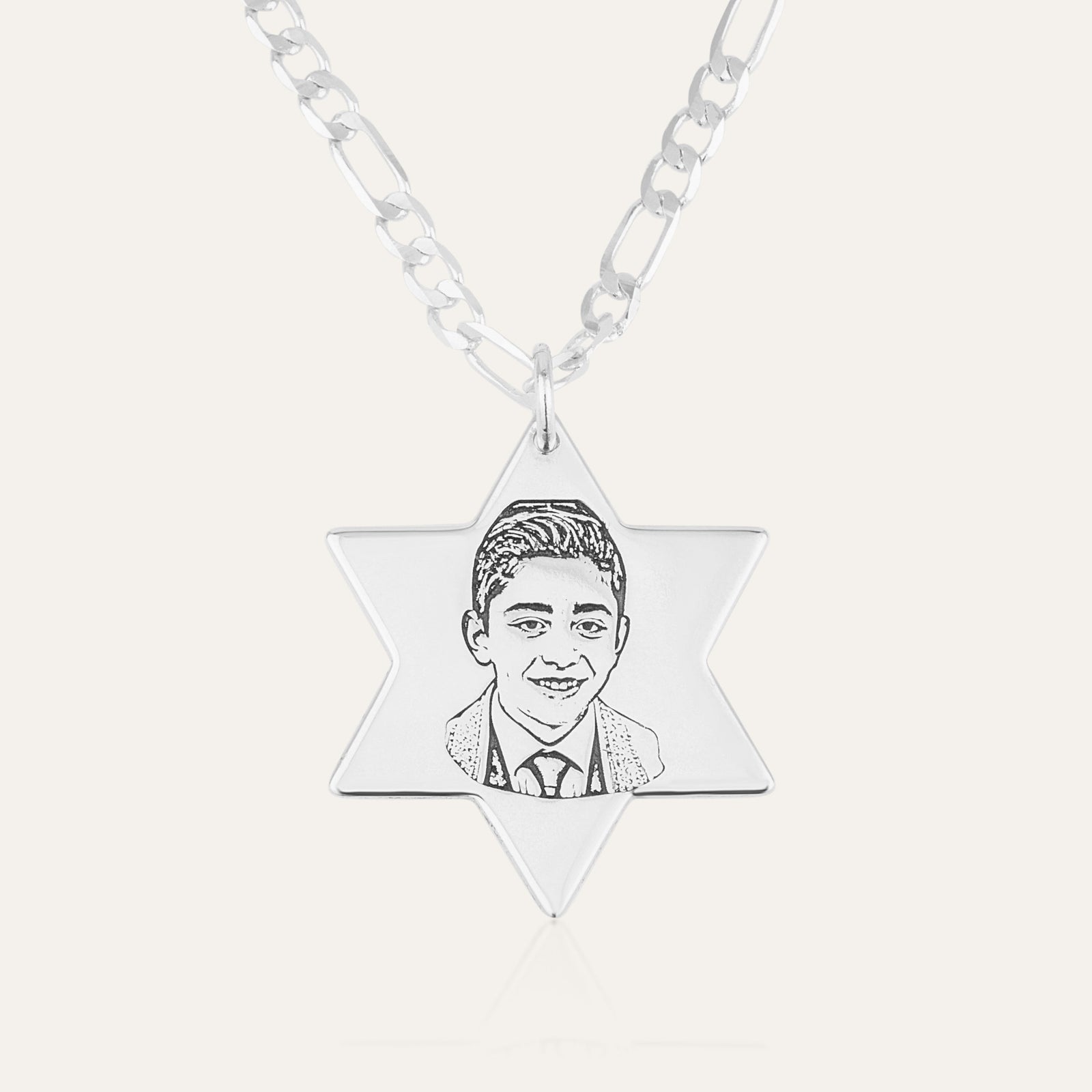 Star of David Necklace - Photo Engraving Edition