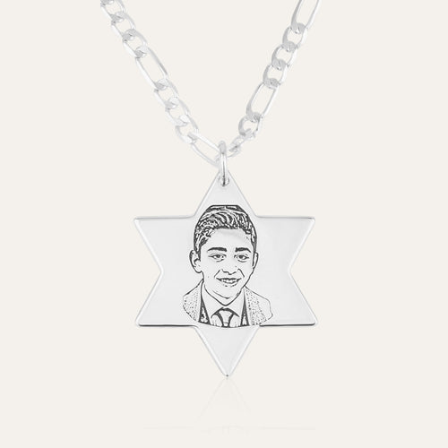 Star of David Necklace - Photo Engraving Edition