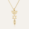 YHWH Necklace - Menorah Edition
