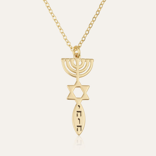 Star of David Necklace - Sacred Menorah