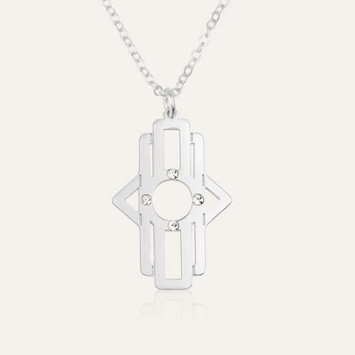 Hamsa Necklace - Shells of Hope Collection | Diamonds Edition