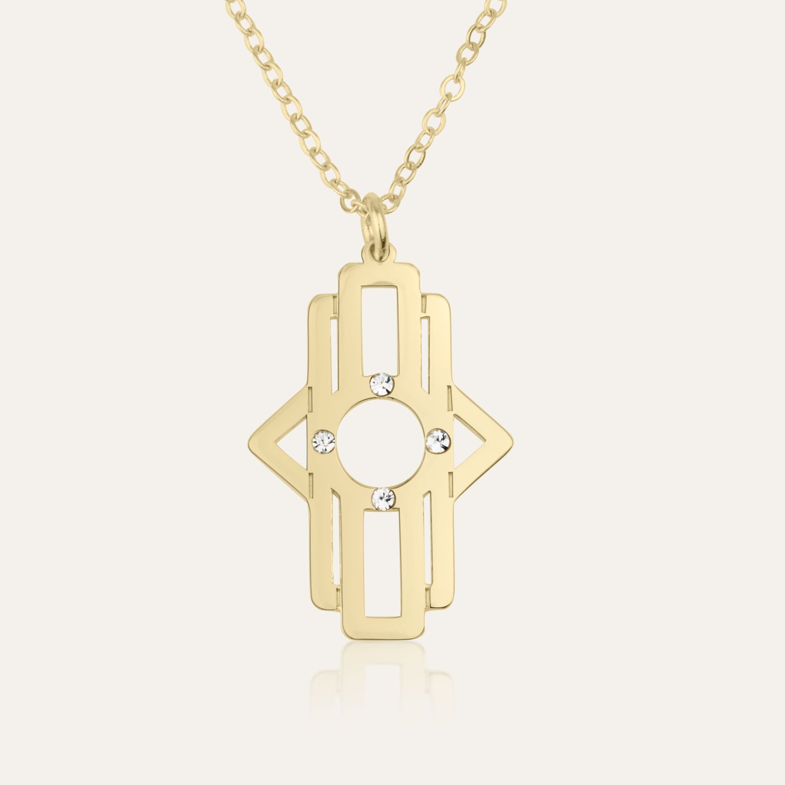 Hamsa Necklace - Shells of Hope Collection | Diamonds Edition