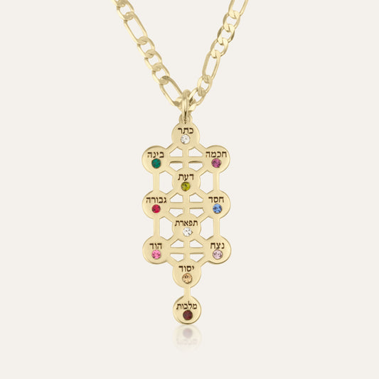Kabbalah Necklace - Shells of Hope Collection | Stones Edition