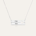Hebrew Name Necklace - Double Bar