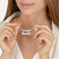 Hebrew And English Double Name Necklace - Beleco Jewelry