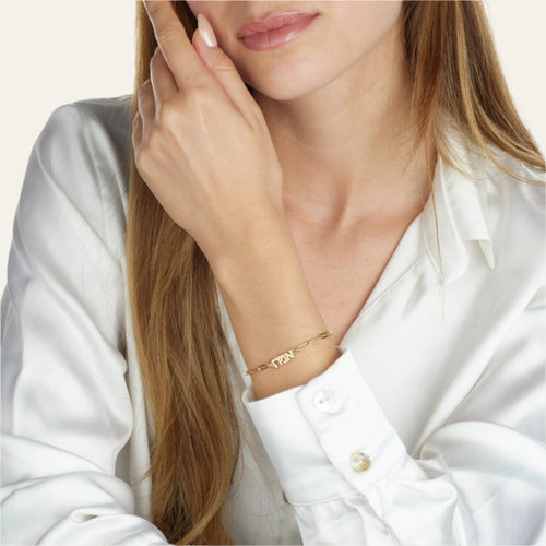 Hebrew Paperclip Bracelet - Beleco Jewelry
