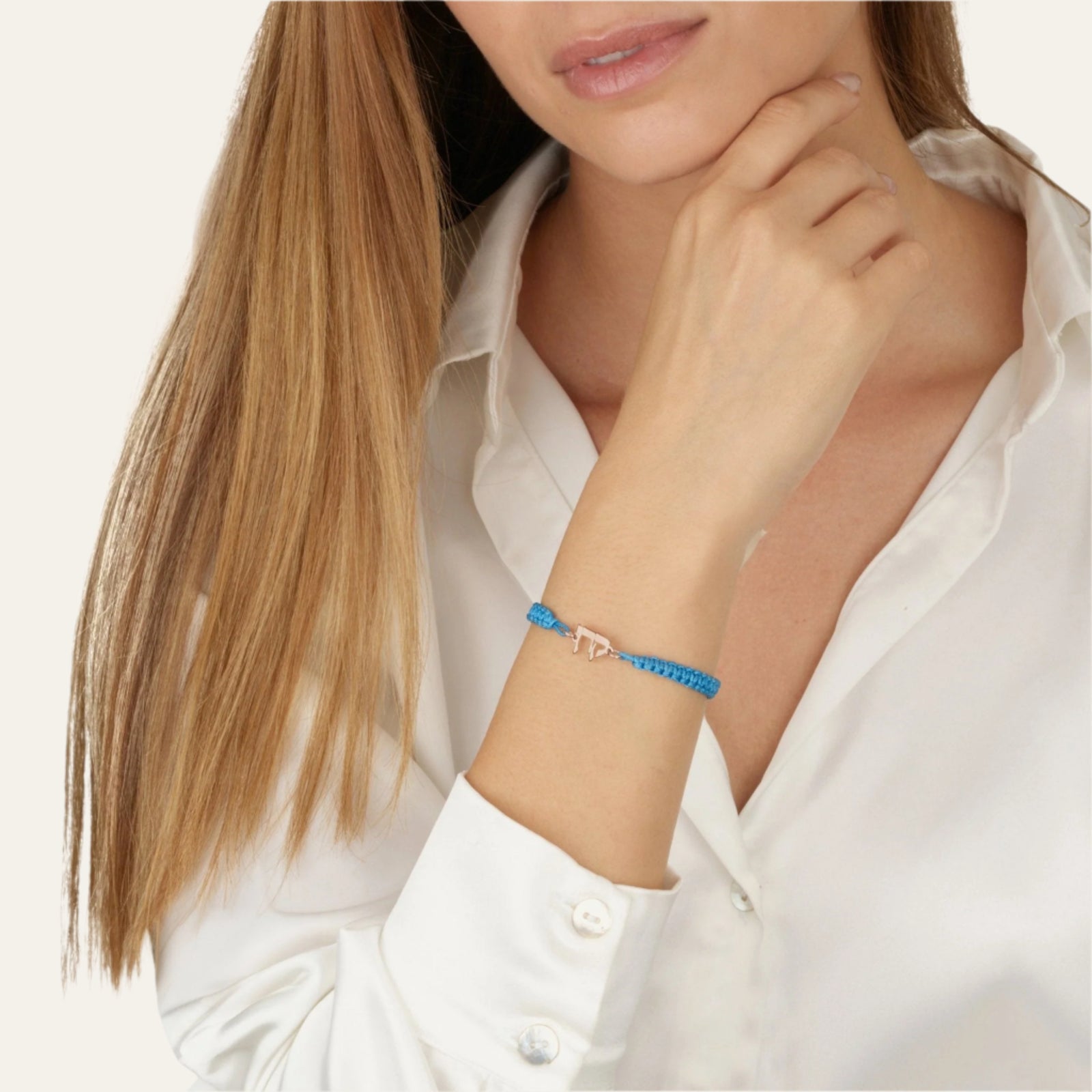 Macrame Hebrew Name Bracelet - Beleco Jewelry
